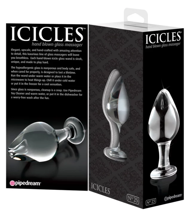 Icicles - Ekskluzywny Szklany Korek Idealny Do Masażu