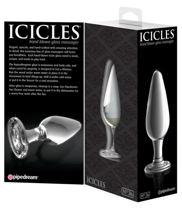 Icicles - Ekskluzywny Szklany Korek Idealny Do Masażu