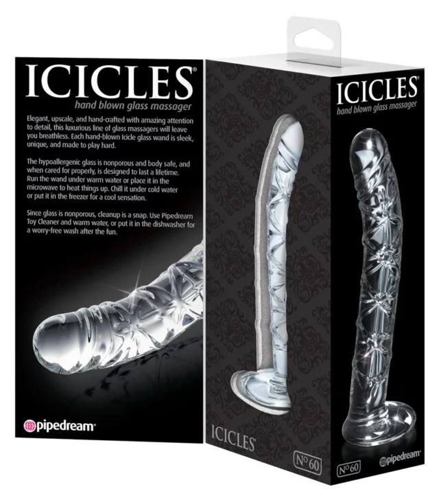 Icicles - Realistyczne Zakrzywione Szklane Dildo