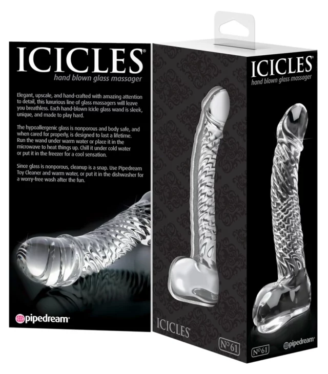 Icicles - Realistyczne Zakrzywione Szklane Dildo