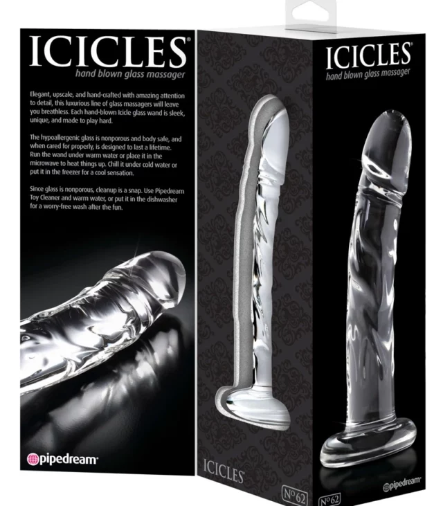 Icicles - Realistyczne Zakrzywione Szklane Dildo