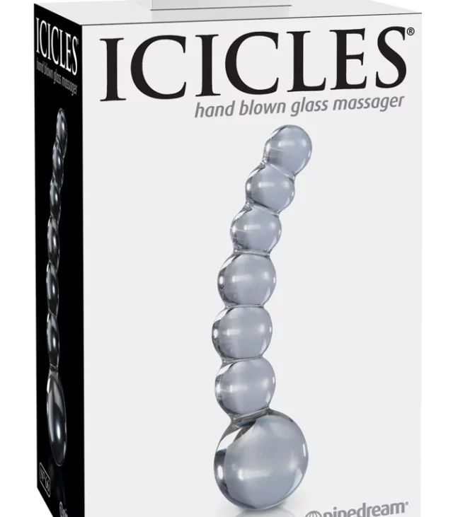 Icicles - Ekskluzywne Szklane Kulkowe Dildo