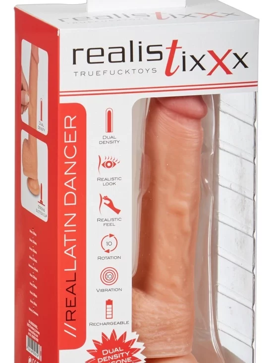 Realistixxx - Naturalny Wibrator Z Żyłami Żołędziem I Jądrami 21.8cm