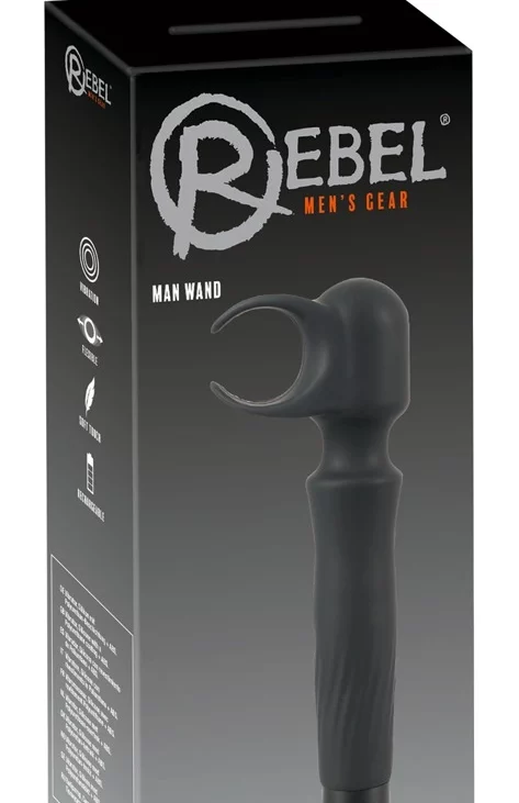 Rebel - 2in1 Masażysta I Masturbator W Jednym 7 Trybów Wibracji Czarny