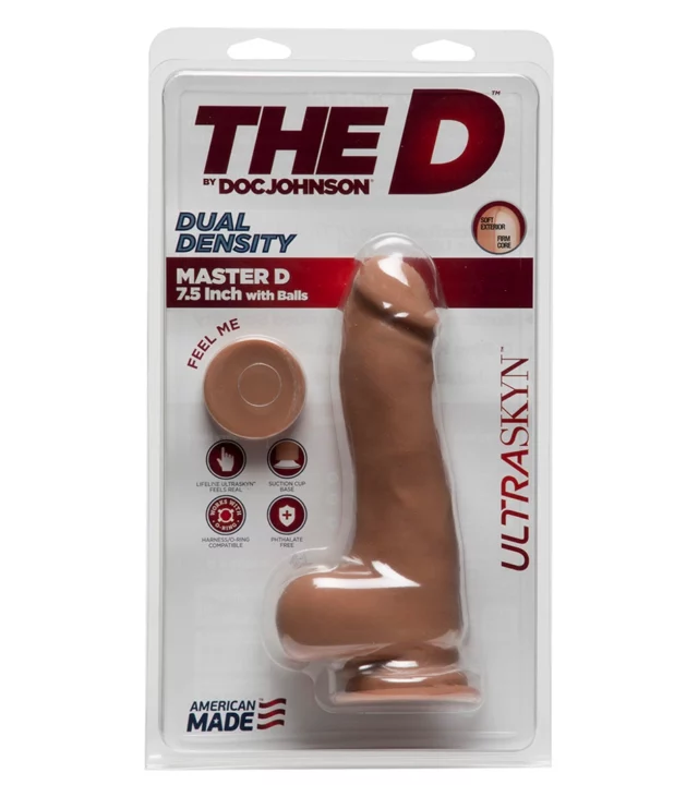 Doc Johnson - Realistyczne dildo z jądrami Master D 19 cm