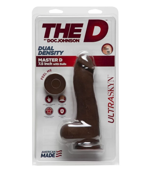 Doc Johnson - Realistyczne dildo z jądrami Master D 19 cm