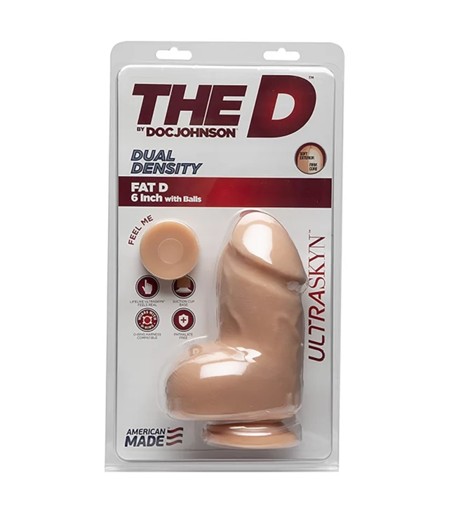 Doc Johnson - Realistyczne, grube dildo z jądrami 15 cm