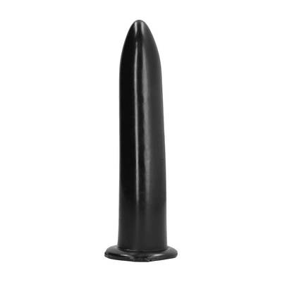 All Black - Dildo, długie, gładkie, 20 cm