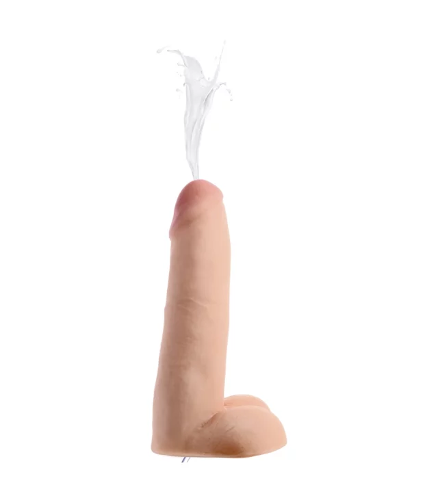 XR Brands - Realistyczne, podwójne dildo tryskające - 20,5 cm