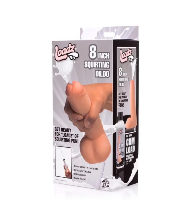 XR Brands - Realistyczne, podwójne dildo tryskające - 20,5 cm