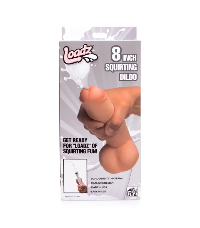 XR Brands - Realistyczne, podwójne dildo tryskające - 20,5 cm