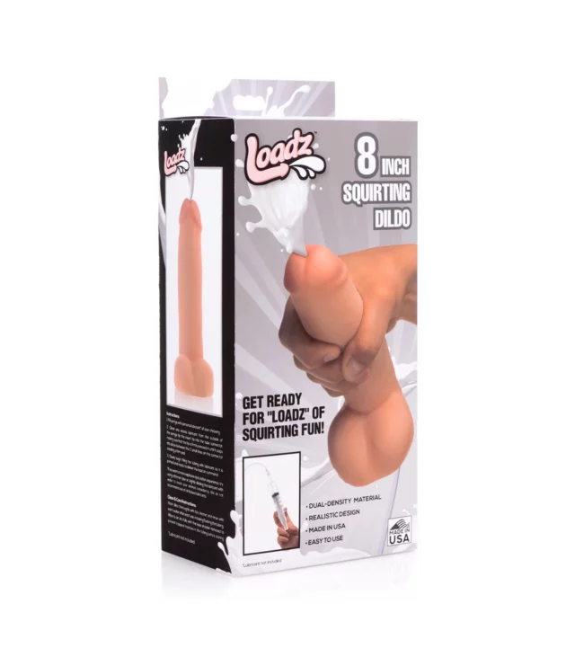 XR Brands - Realistyczne, podwójne dildo tryskające - 20,5 cm