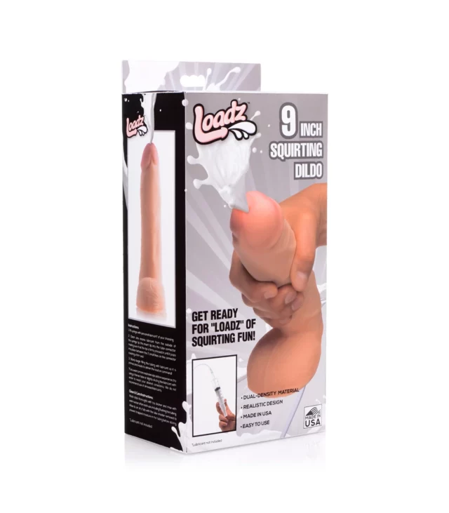 XR Brands - Realistyczne, podwójne dildo tryskające - 18 cm