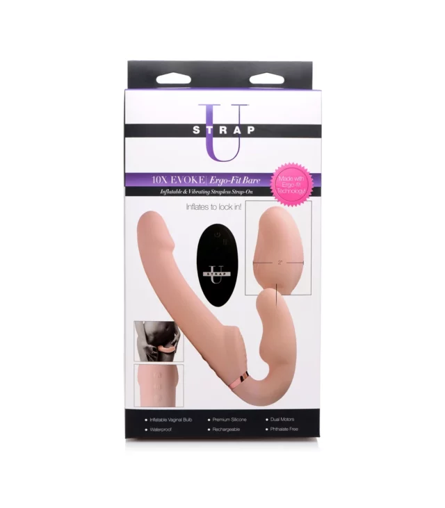 XR Brands - Nadmuchiwane i wibrujące dildo na pasek