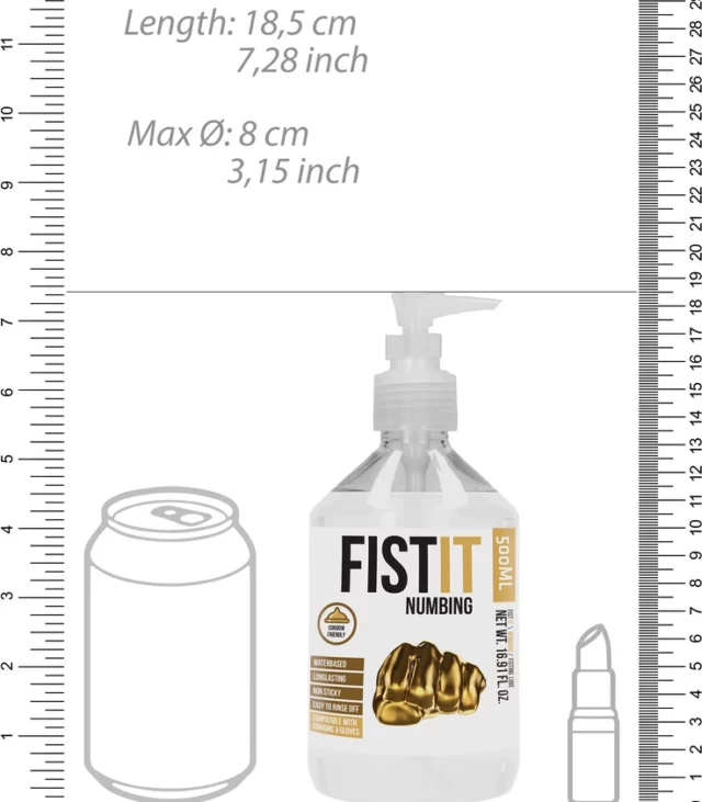 Fist It by Shots - Lubrykant znieczulający 500 ml