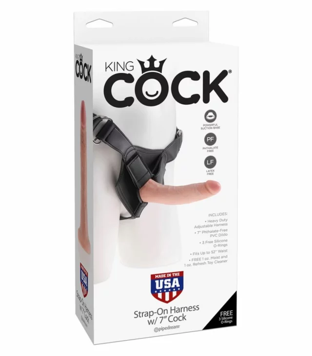 King Cock - Uprząż na dildo + dildo 17 cm