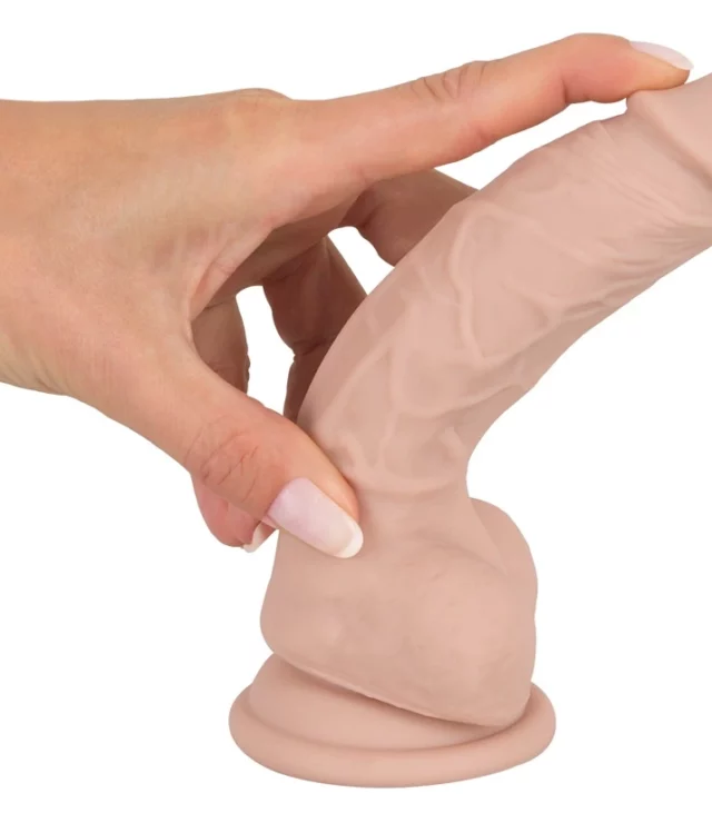 You2Toys - Dildo silikonowe z jądrami i przyssawką M