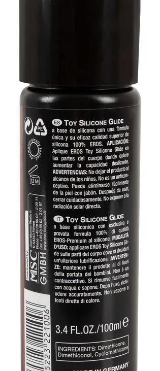 EROS - Lubrykant Do Zabawek Erotycznych Toy Silicone Glide 100 ml