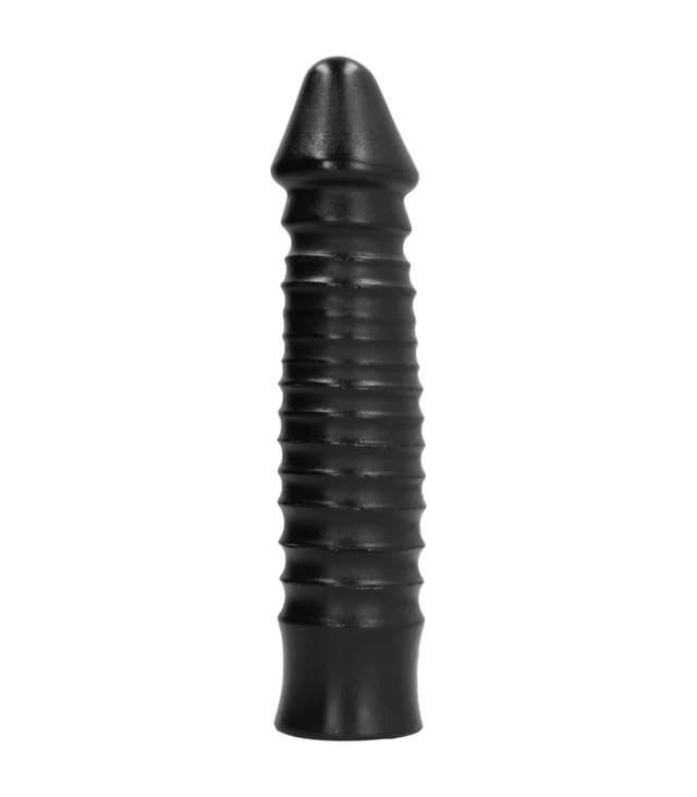 All Black - Dildo długie, prążkowane, 26 cm