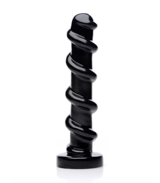 XR Brands - Silikonowe, śliskie dildo - świderek 25 cm