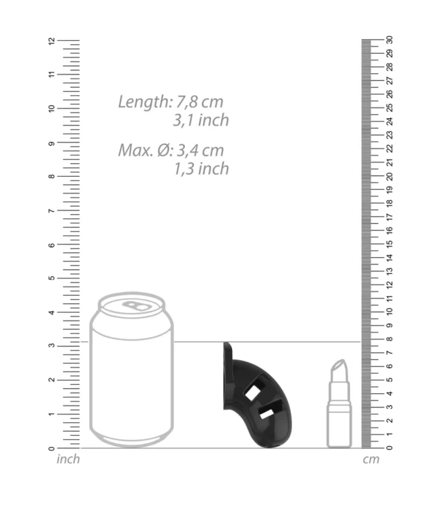 Klatka na penisa z pierścieniami 6,5 cm - Chastity Cock