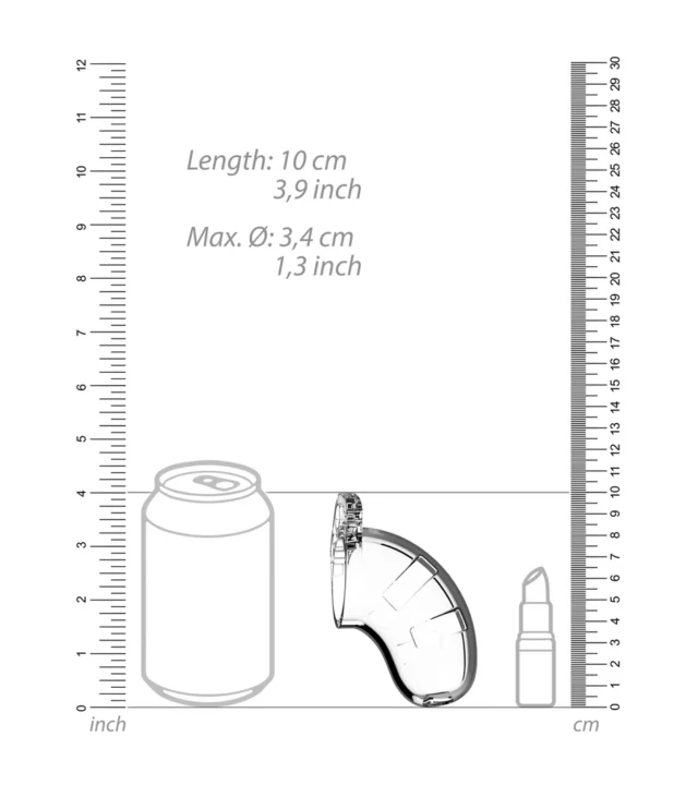 Klatka na penisa z rozszerzaczem cewki 9 cm - Chastity Urethral