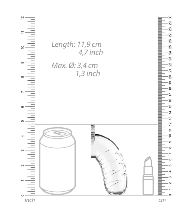 Klatka na penisa z rozszerzaczem cewki 11,5 cm - Chastity Urethral