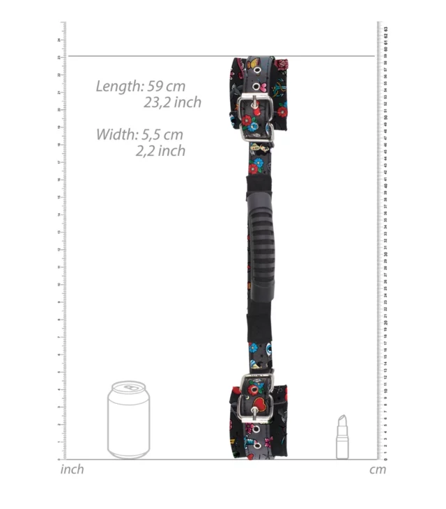 Ouch! - Kajdanki na pasku z nadrukiem
