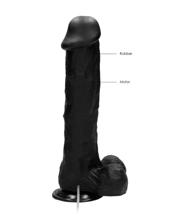 RealRock - Wibrujące realistyczne dildo z jądrami - z pilotem 28 cm