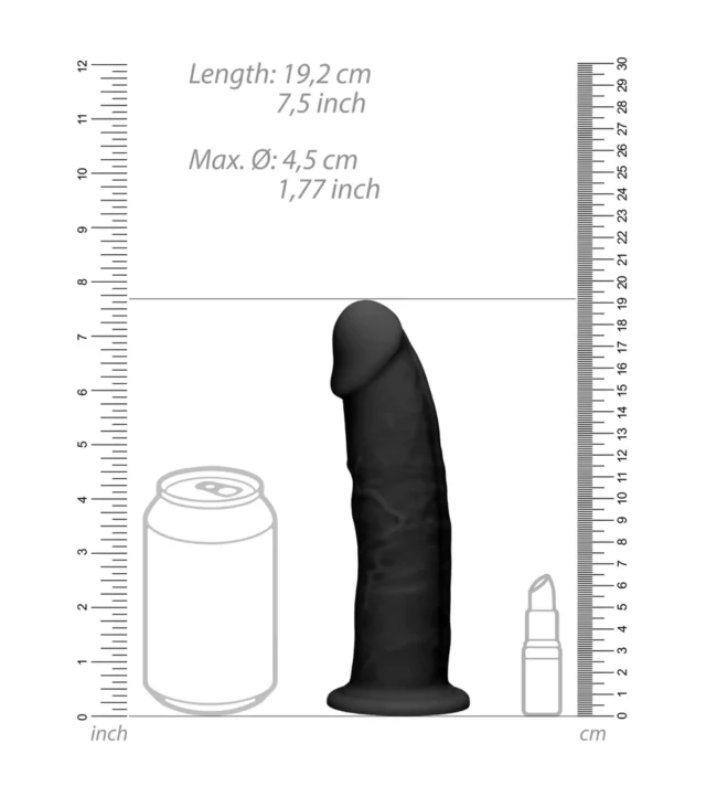 RealRock - Silikonowe dildo bez jąder 20 cm